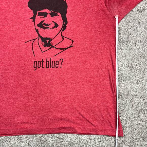 "Go Blue" Graphic Red T-shirt size L - Picture 4 of 6